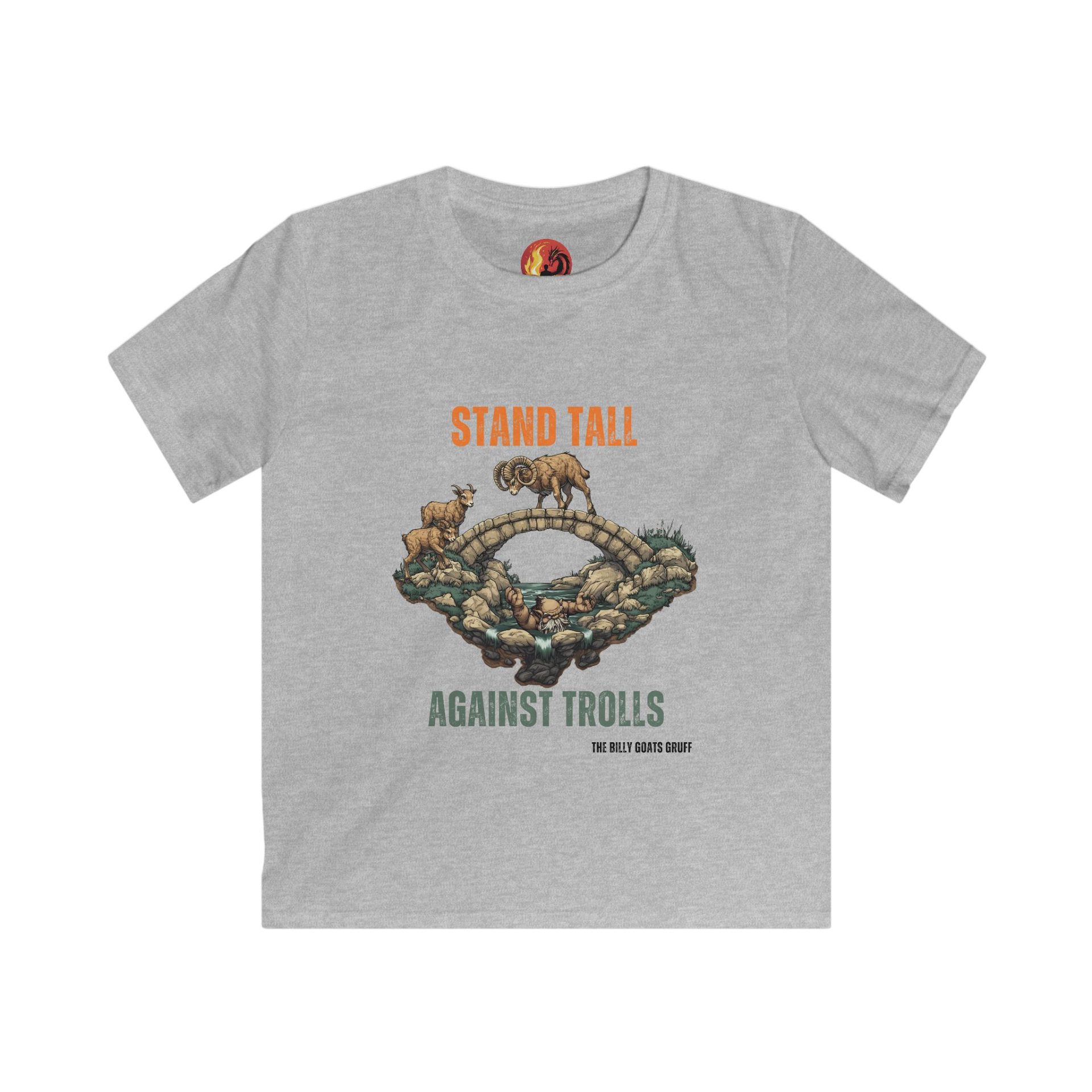 "Stand Tall Against Trolls" | The Three Billy Goats Gruff Adventure Softstyle Tee - Image 3