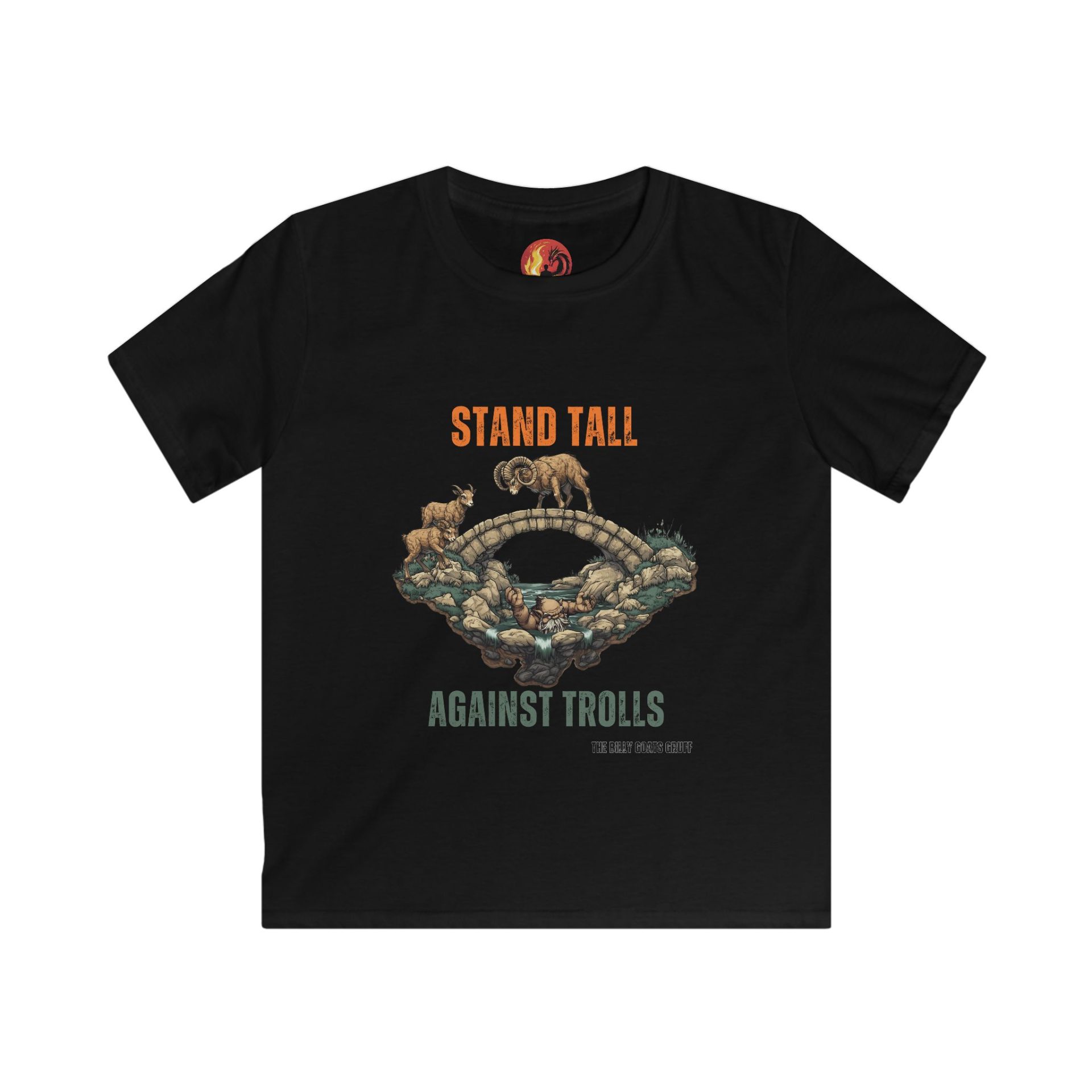 "Stand Tall Against Trolls" | The Three Billy Goats Gruff Adventure Softstyle Tee - Image 2