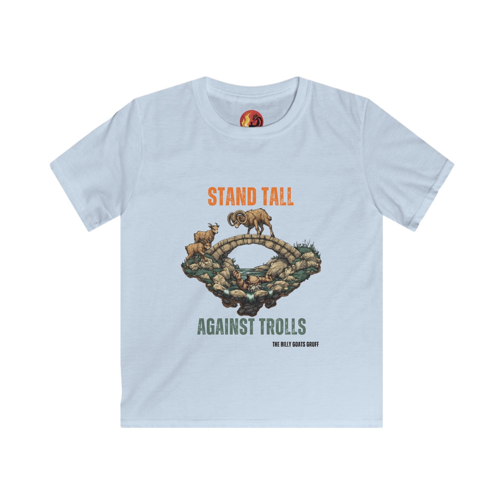 "Stand Tall Against Trolls" | The Three Billy Goats Gruff Adventure Softstyle Tee - Image 4