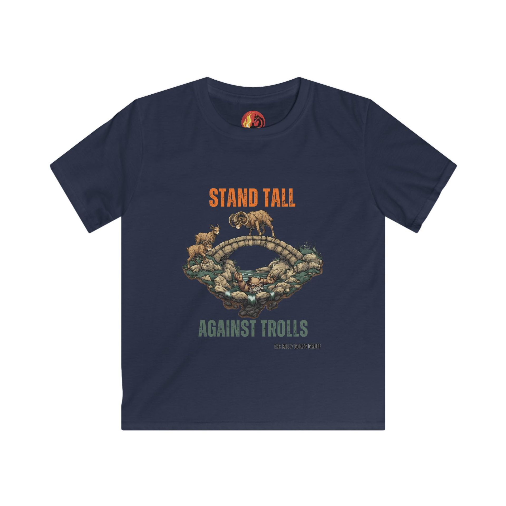 "Stand Tall Against Trolls" | The Three Billy Goats Gruff Adventure Softstyle Tee - Image 5