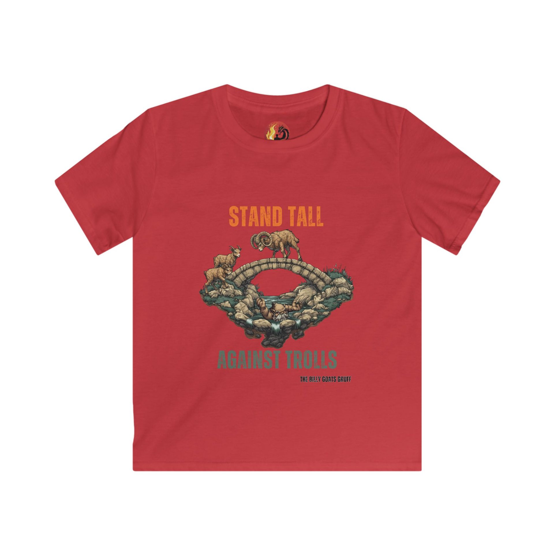 "Stand Tall Against Trolls" | The Three Billy Goats Gruff Adventure Softstyle Tee - Image 7