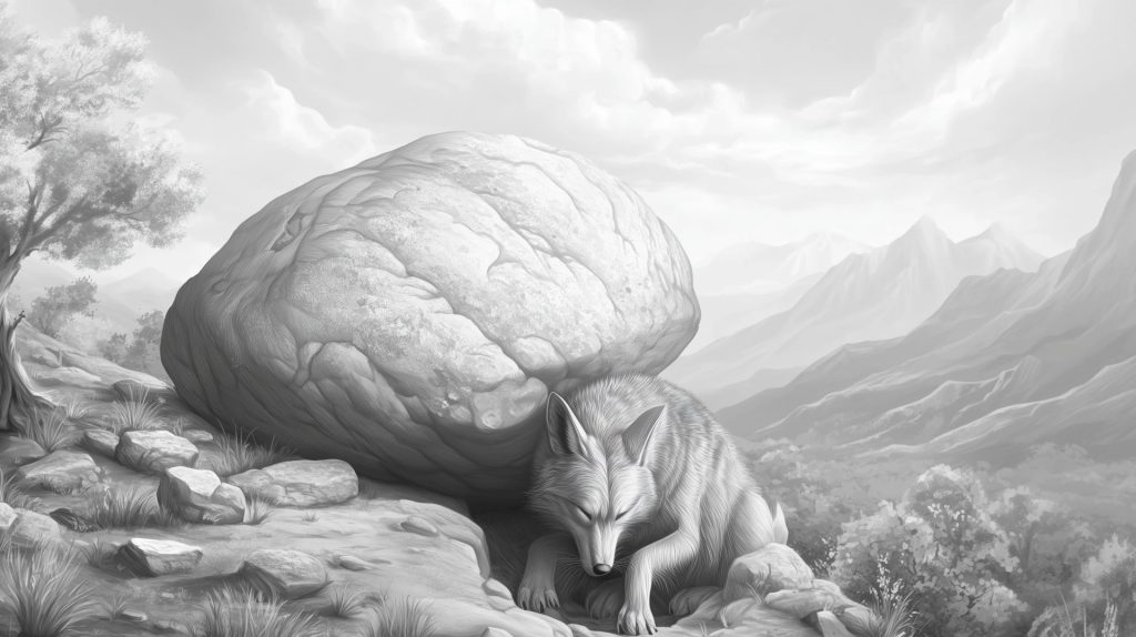Coyote and the Rolling Rock