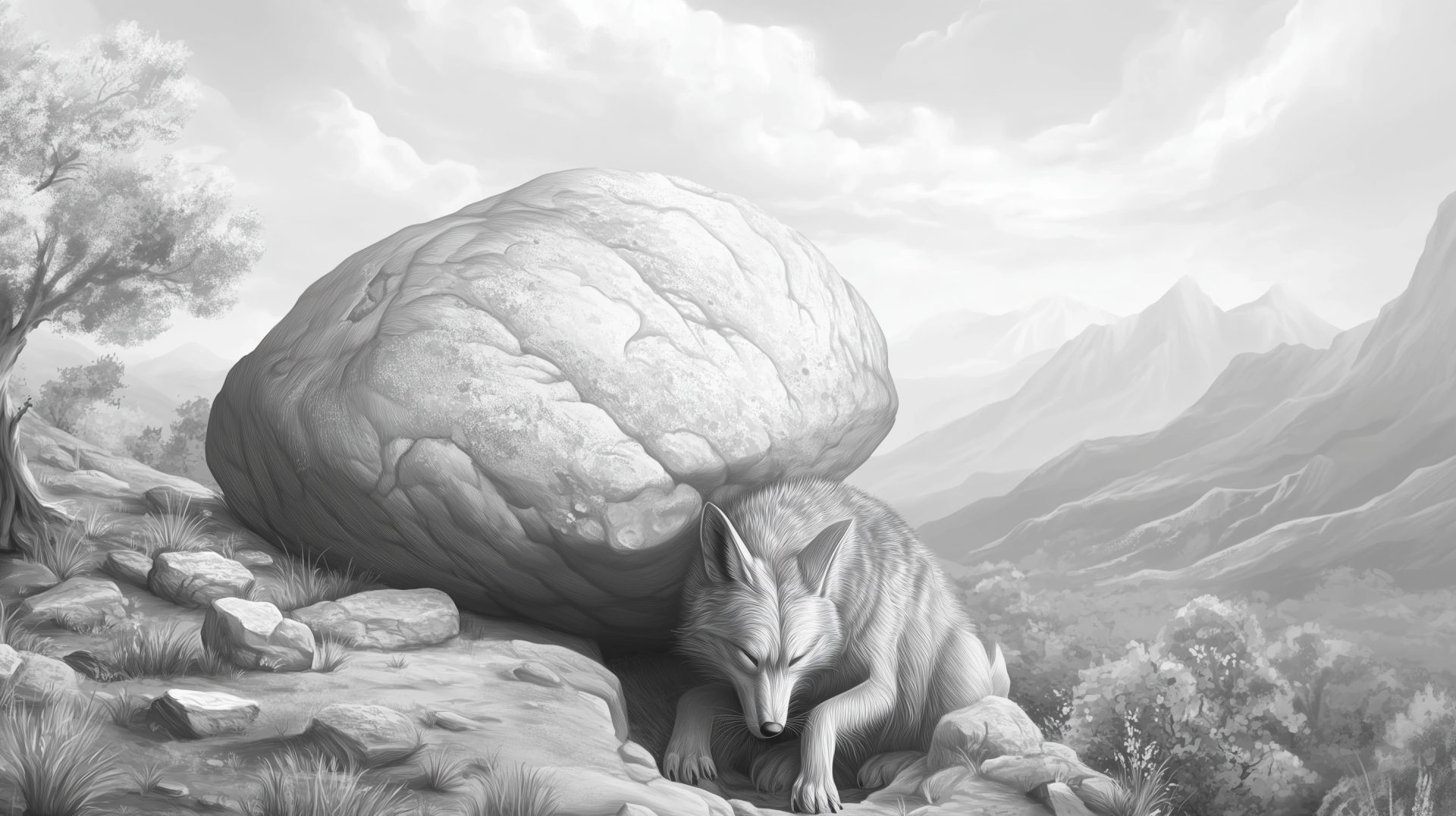 Coyote and the Rolling Rock