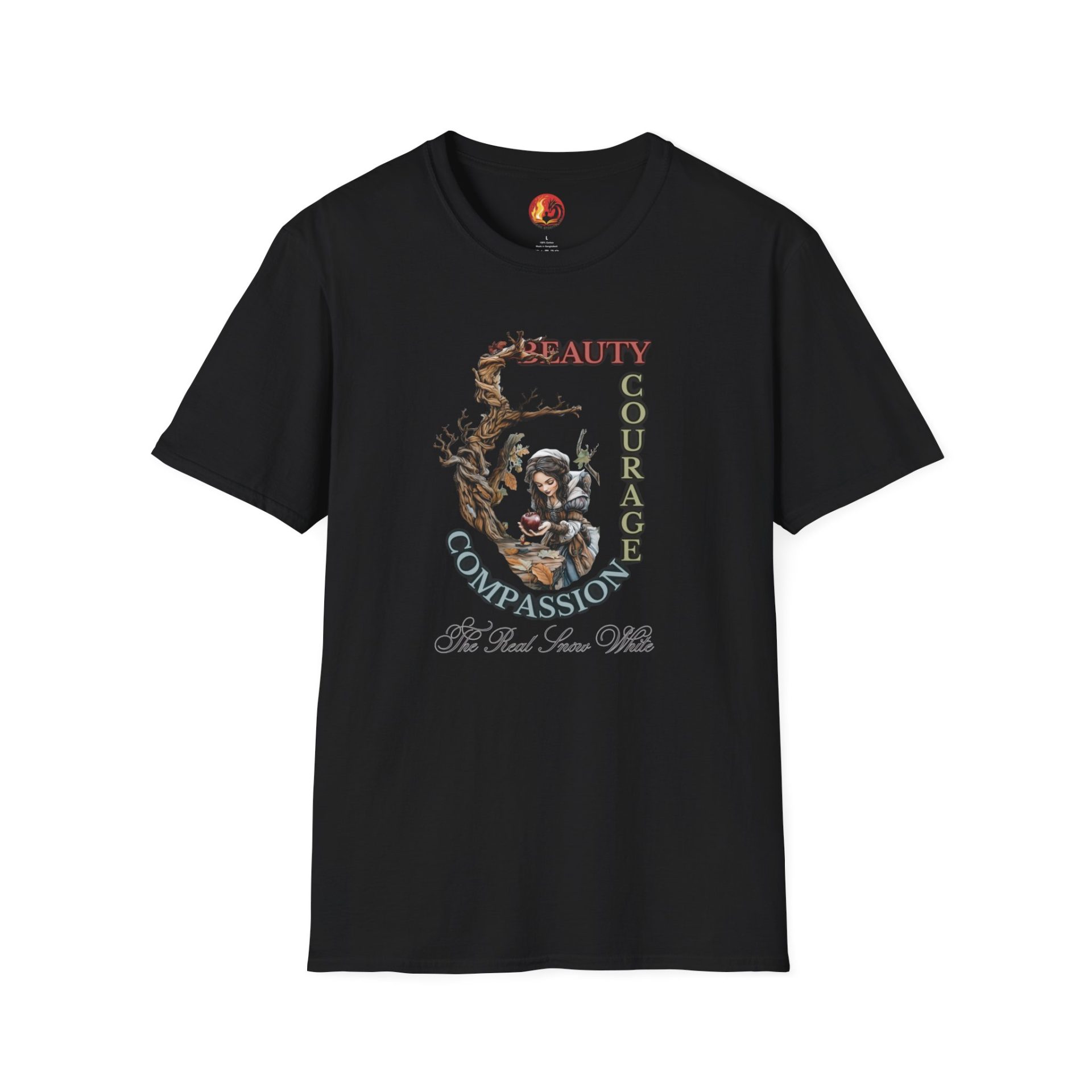 The Real Snow White T-Shirt – Beauty, Courage, and Compassion | Grimm-Inspired Tee - Image 4