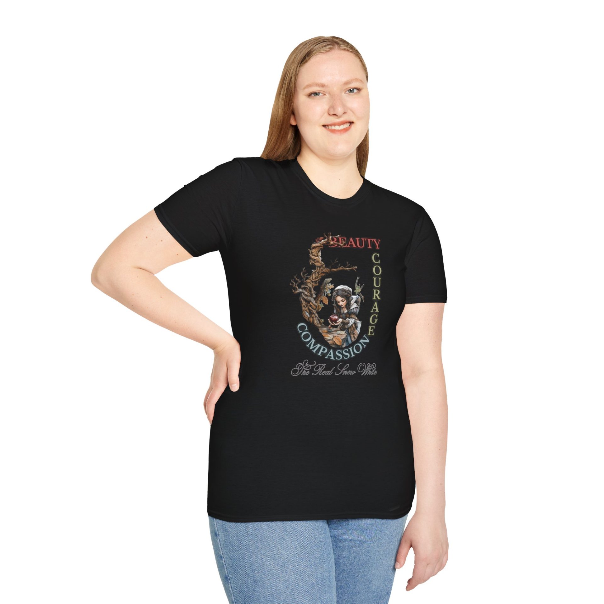 The Real Snow White T-Shirt – Beauty, Courage, and Compassion | Grimm-Inspired Tee - Image 3