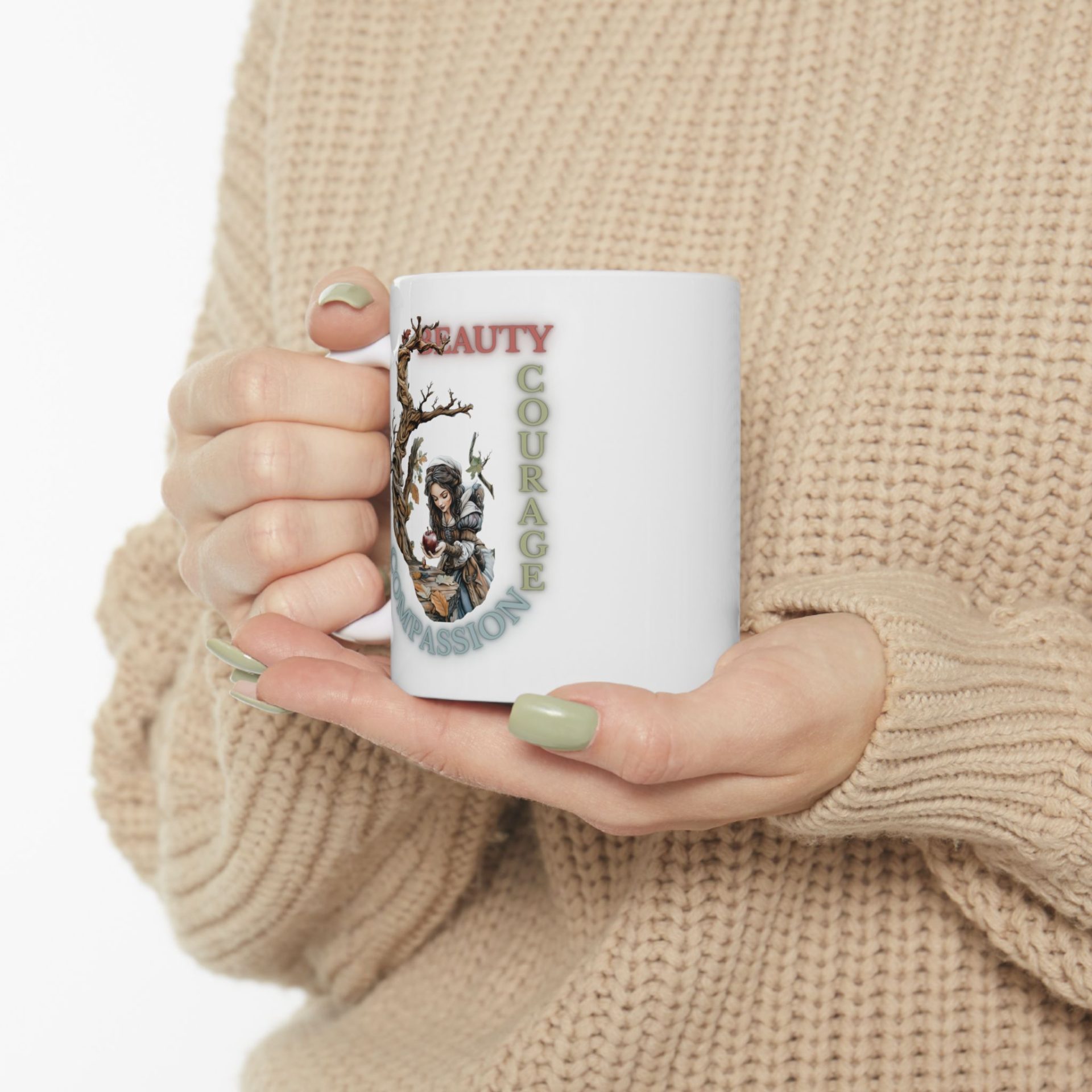 The Real Snow White Mug – Beauty, Courage, and Compassion | Grimm-Inspired Coffee  Mug, (11oz, 15oz) - Image 5
